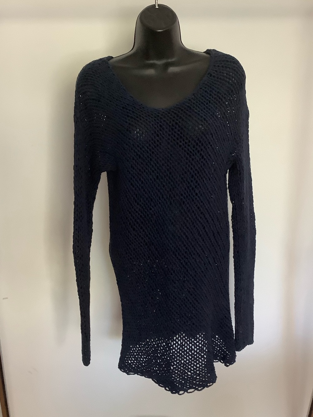 Vince coastal blue sweater open weave, size Medium